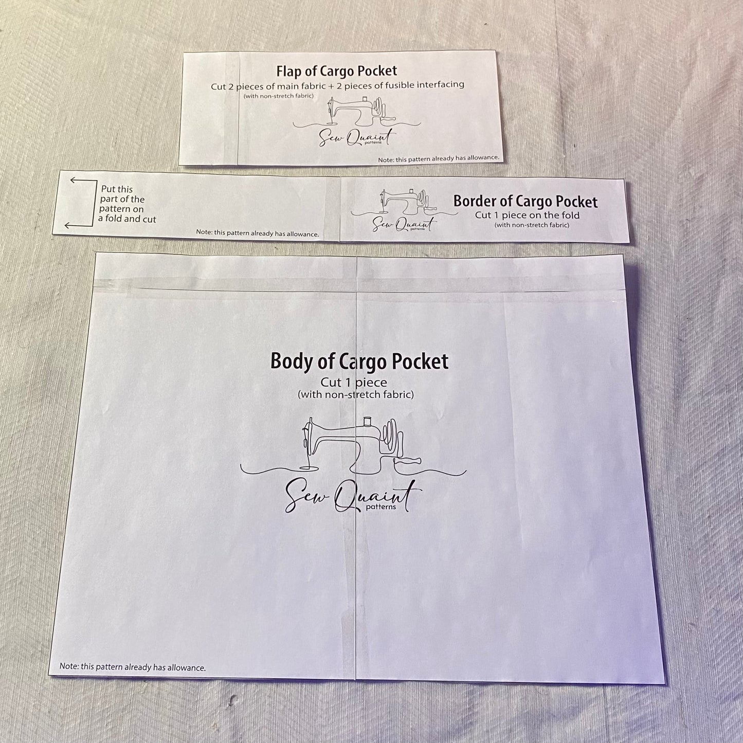 Cargo POCKET PDF Sewing Pattern