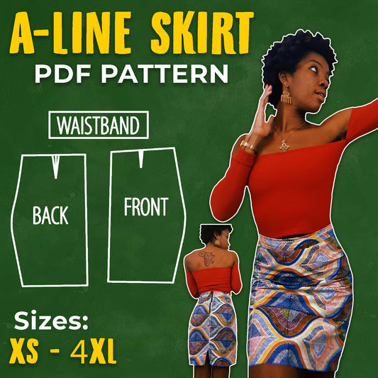z | SQ006: A-Line Skirt PDF Sewing Pattern