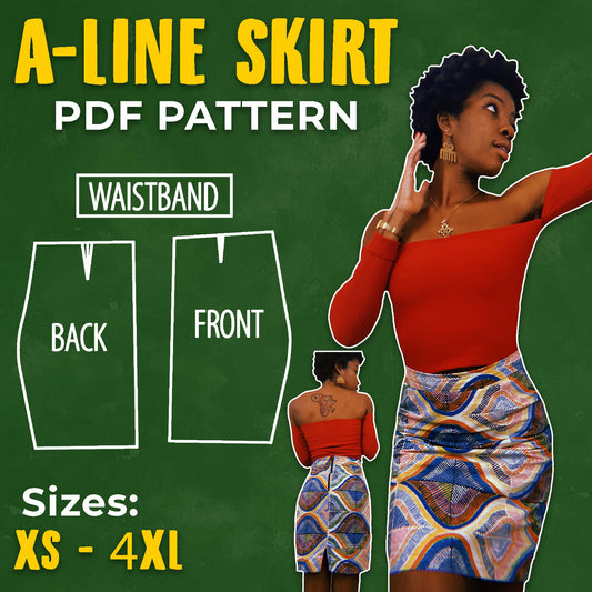 SQ006: A-Line Skirt PDF Sewing Pattern