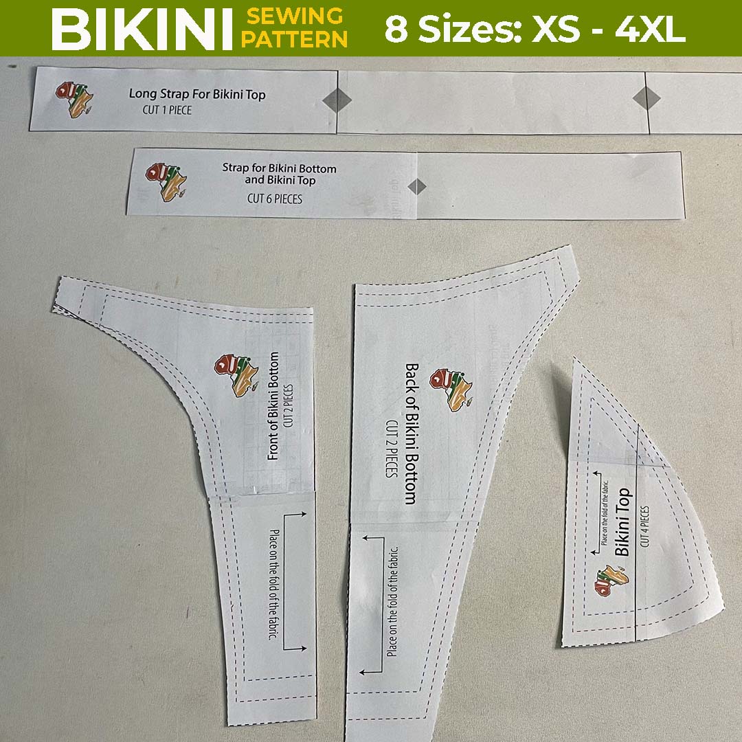 z | SQ007: Bikini Top + Bikini Bottom PDF Sewing Pattern