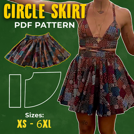 z | SQ001: Circle Skirt PDF Sewing Pattern