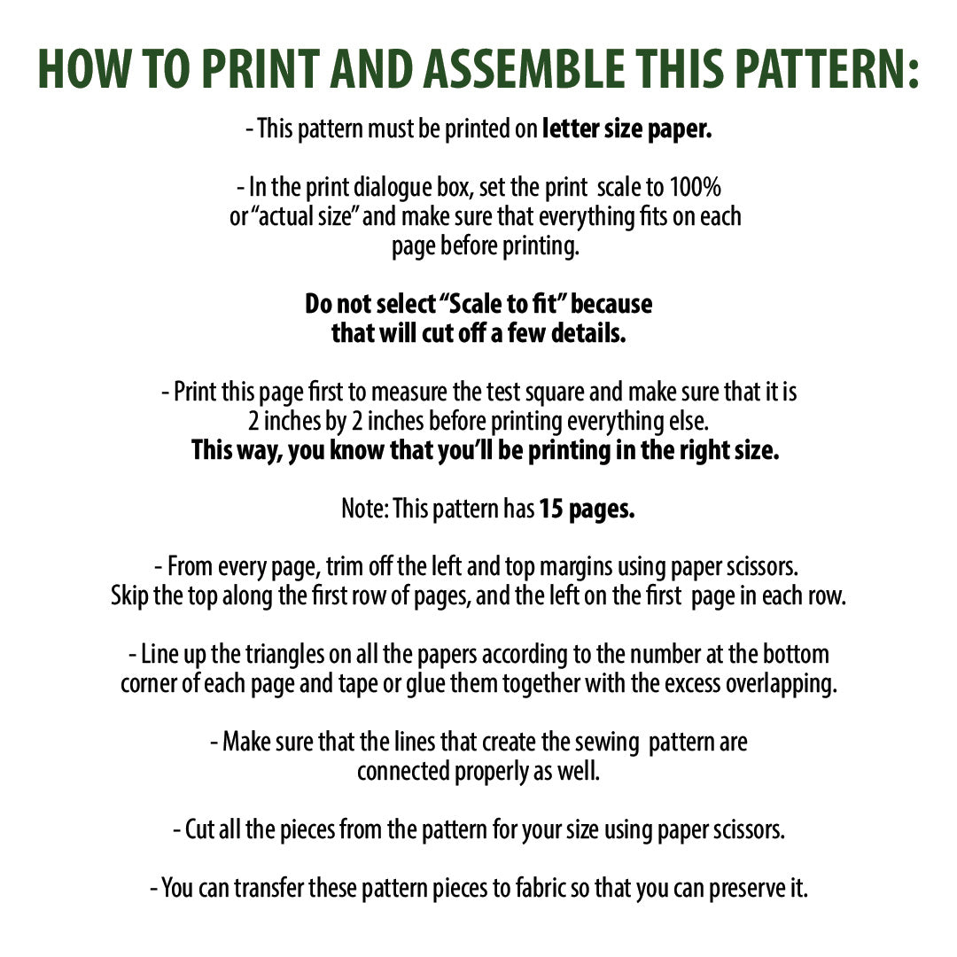 SQ004: Tank Dress PDF Sewing Pattern