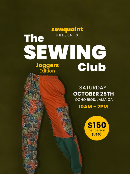 SEWING WORKSHOP: Joggers Edition | October 25TH | 10AM - 2PM