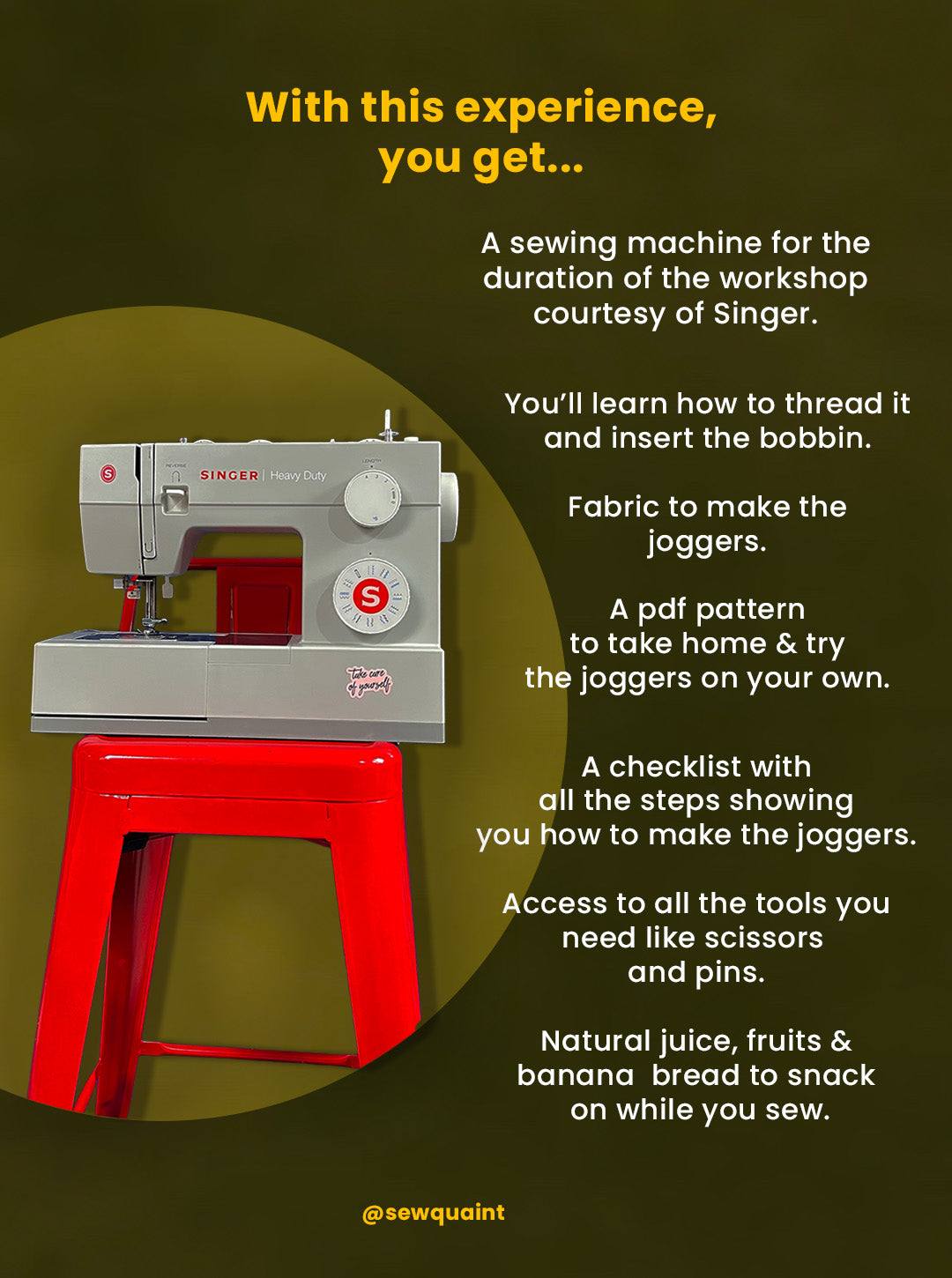 SEWING WORKSHOP: Joggers Edition | October 25TH | 10AM - 2PM