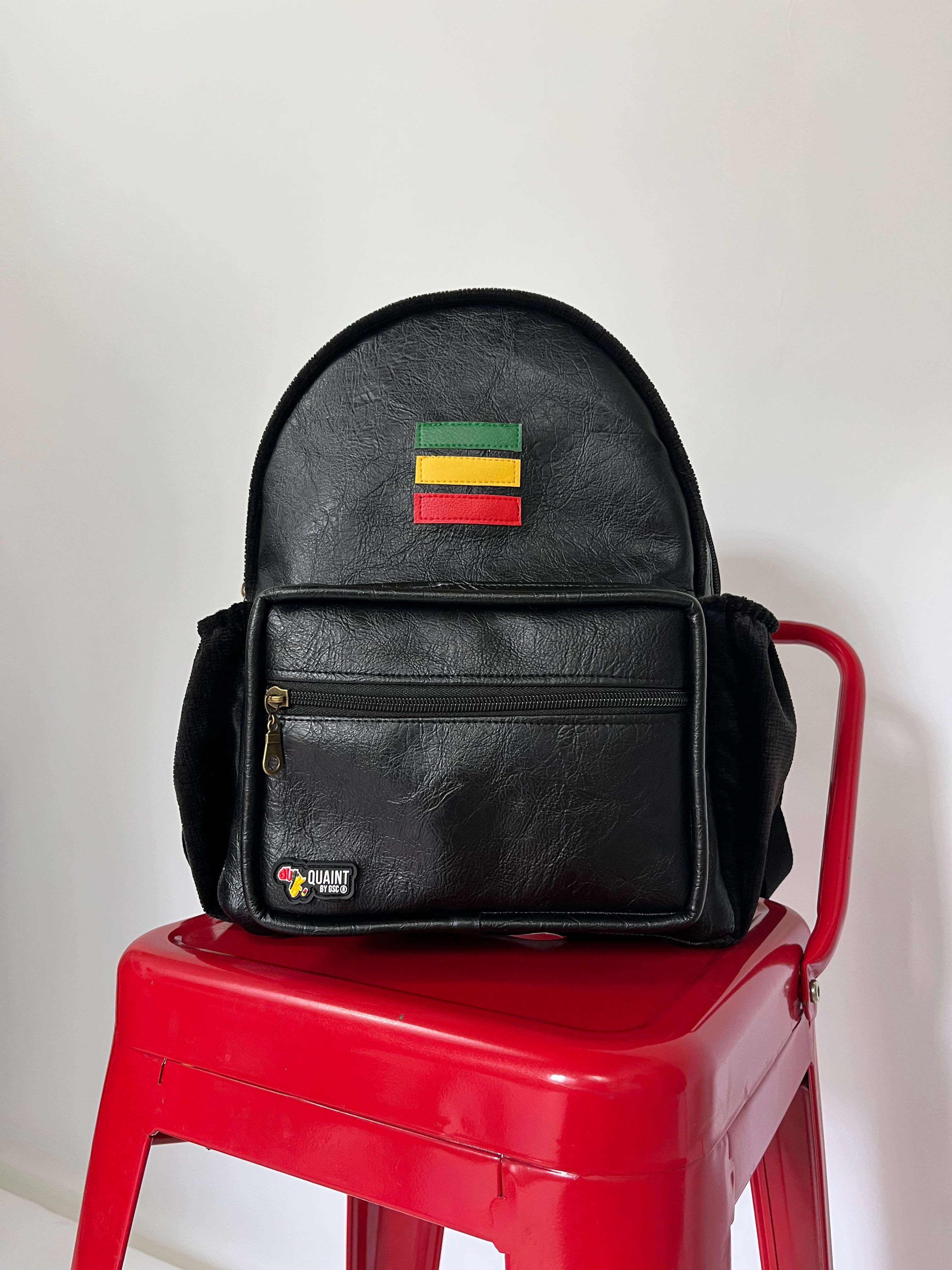 Native Rainbow Black Leather Backpack Rainbow Tie-Dye Laptop Backpack – Sipsey Wilder main image 4