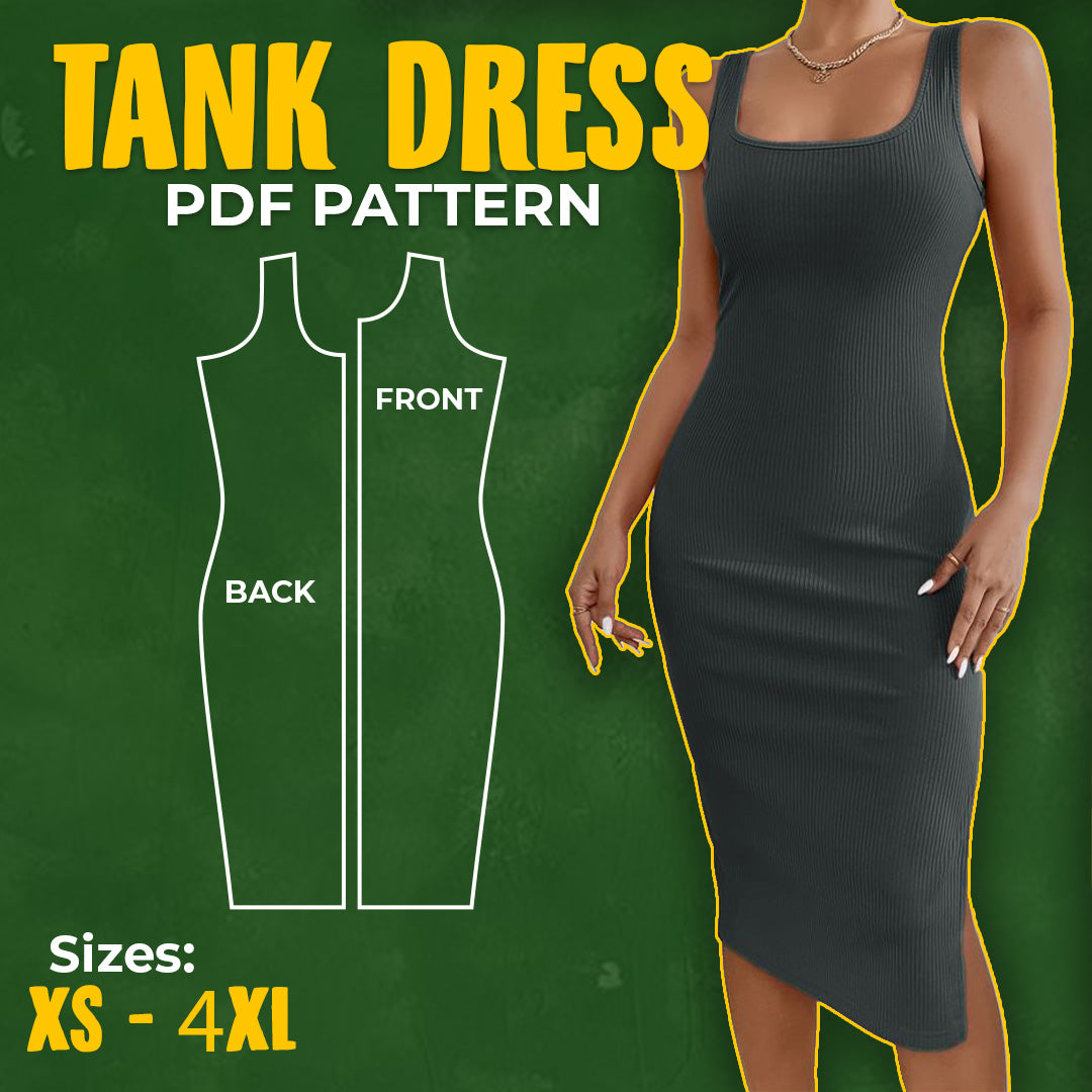 SQ004: Tank Dress PDF Sewing Pattern