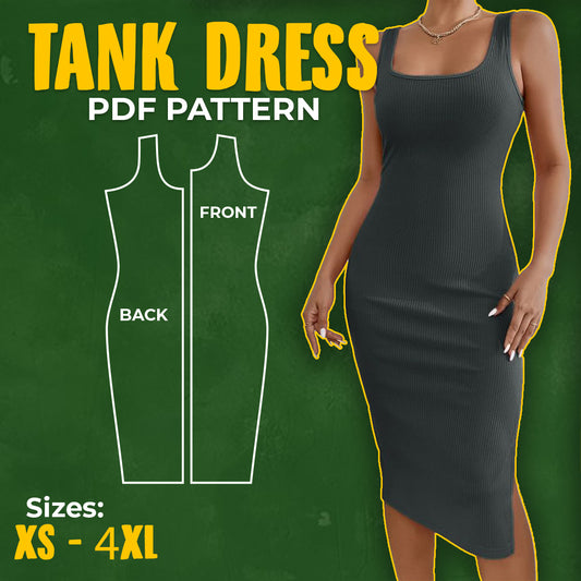 z | SQ004: Tank Dress PDF Sewing Pattern