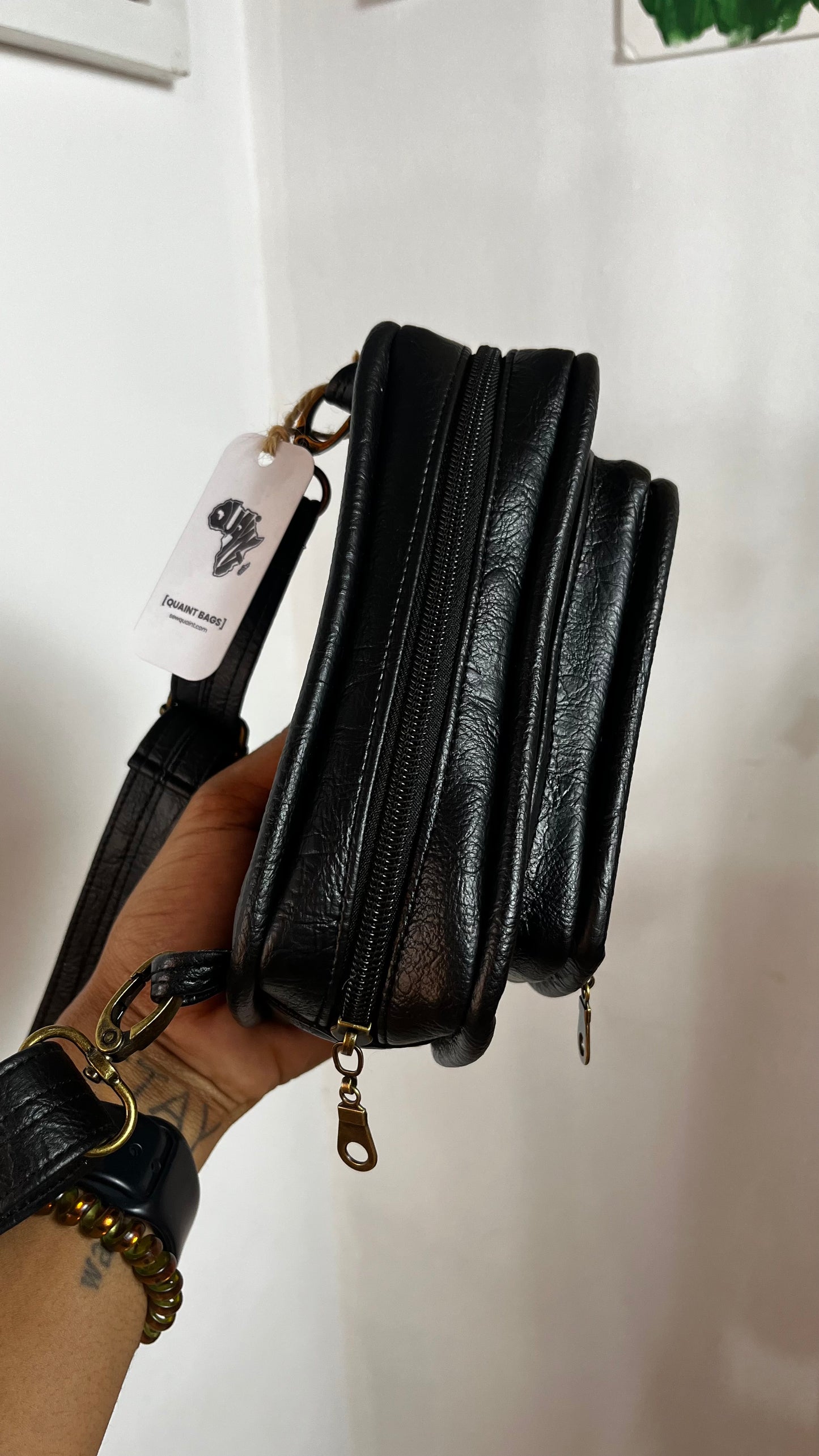 Warrior Belt Bag | BLACK with white map of Africa