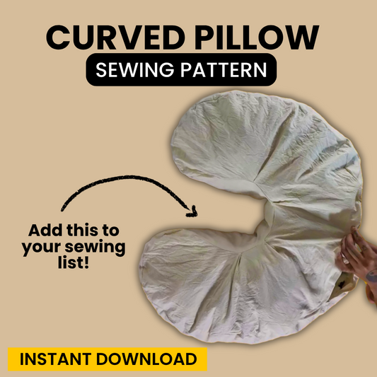 Nursing Pillow / Curved Pillow PDF Sewing Pattern
