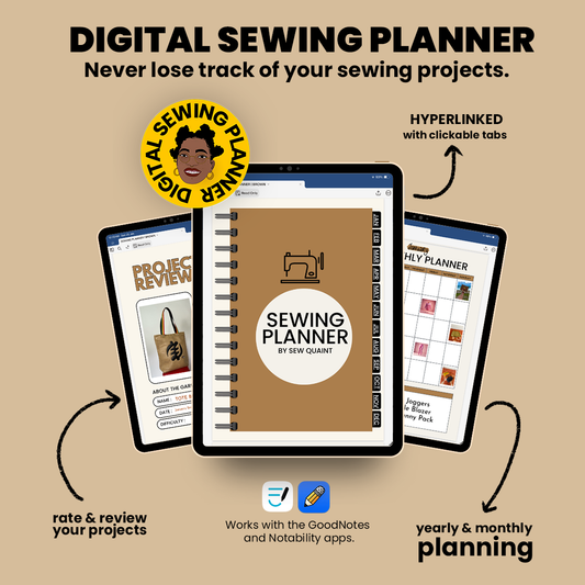 Digital SEWING PLANNER for makers.