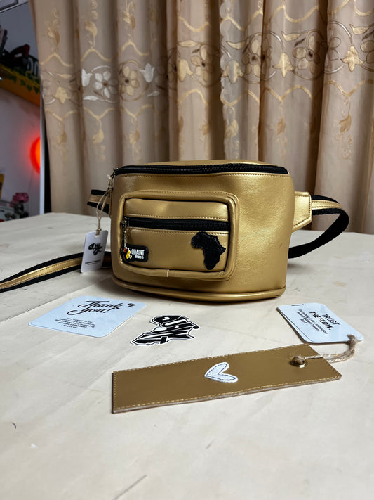 Trod Light Fanny Pack | GOLD + BLACK