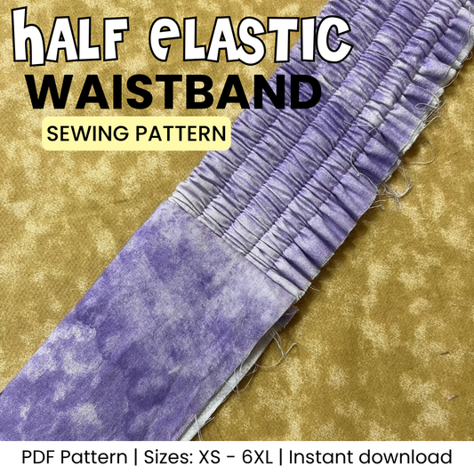 Half Elastic Waistband Sewing Pattern