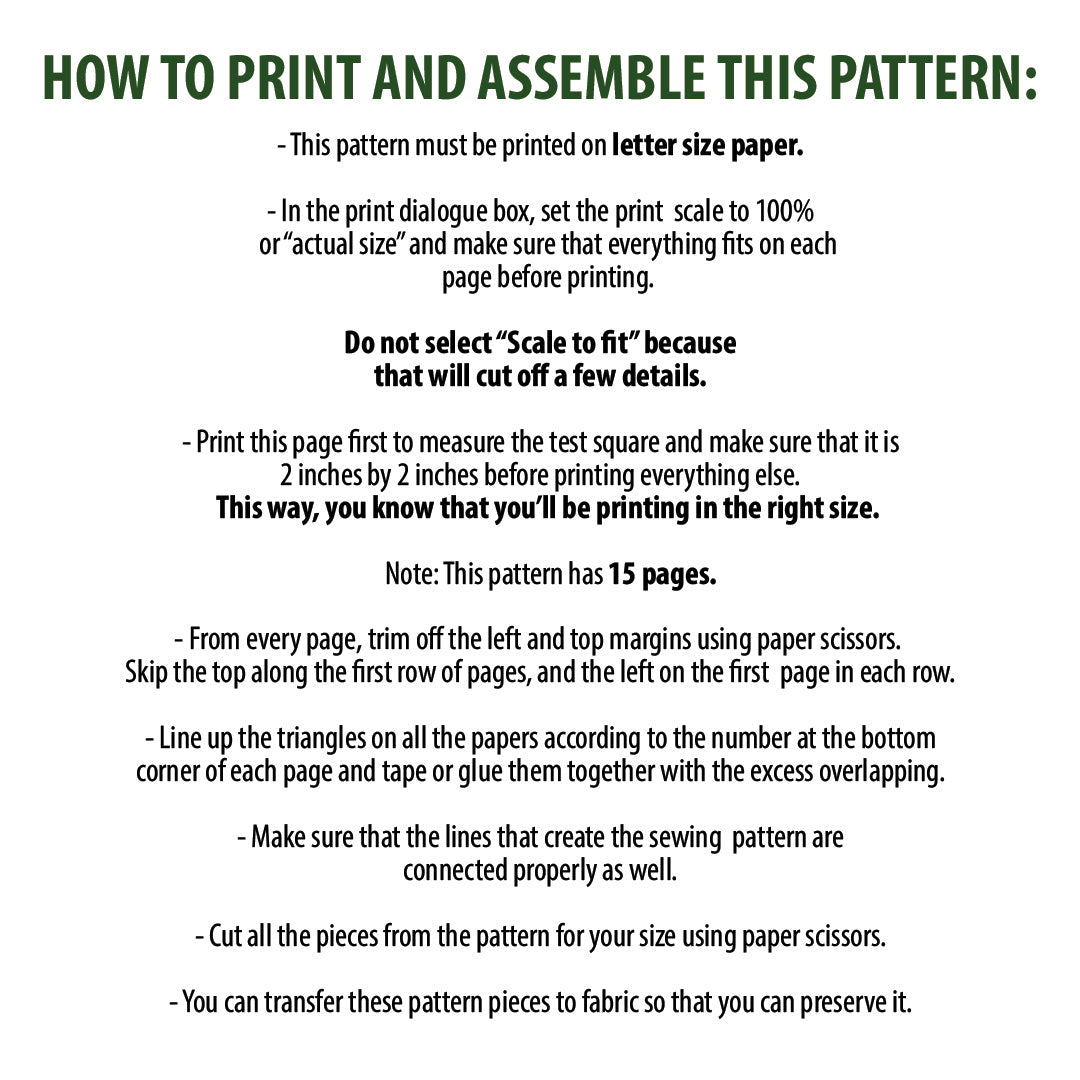 How To Print PDF Sewing Patterns Successfully